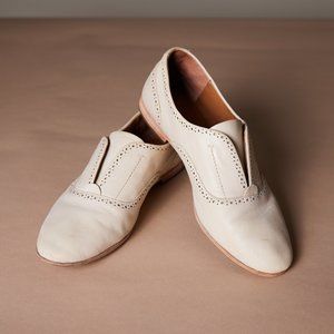 Frye | White Terri Perforated Leather Slip-On Oxford - Women